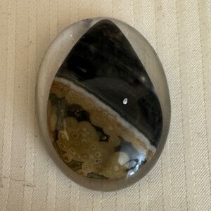 Black and Tan Agate Stone Pendant